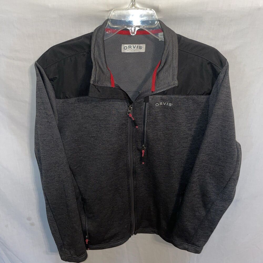 Orvis Mens Active Jacket Size Medium Gray Athleisure Outdoors Fishing